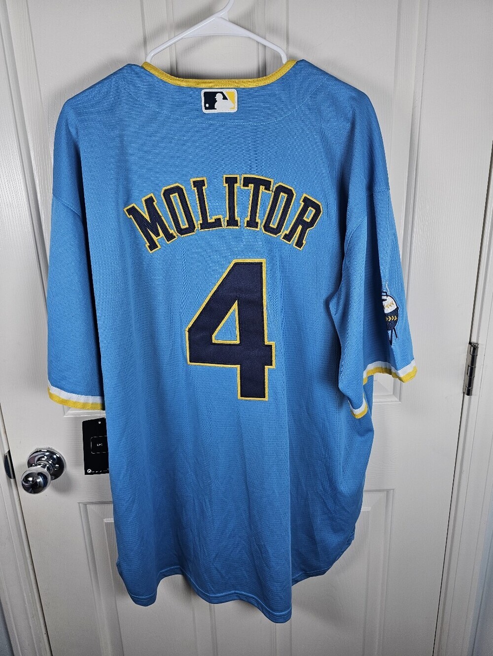 Milwaukee Brewers NWT Hall of Famer Paul Molitor Jersey Brew Crew Size XXL